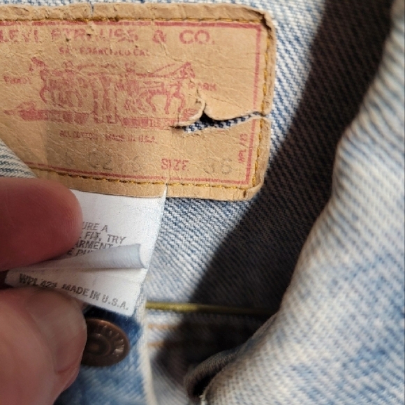 Rare VTG LEVI STRAUSS Red Tab 70505-0216 Denim Jean Jacket 80s 90s Rodeo SZ 36R - Picture 5 of 7